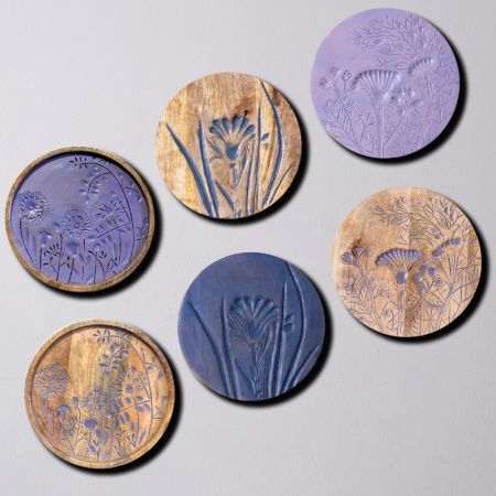 Peaceful Lavender Wall Plate Set of 6